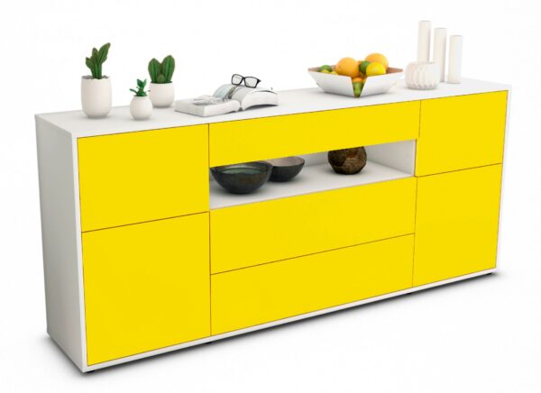 Sideboard Emma, Gelb (180x79x35cm)