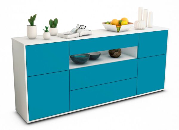 Sideboard Emma, Türkis (180x79x35cm)
