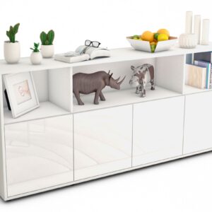 Sideboard Enrica, Weiß (180x79x35cm)