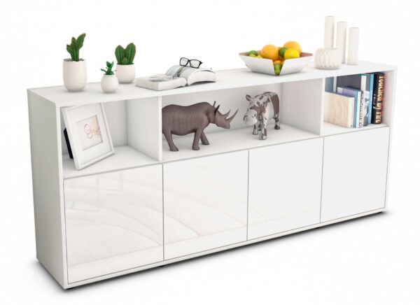 Sideboard Enrica, Weiß (180x79x35cm)
