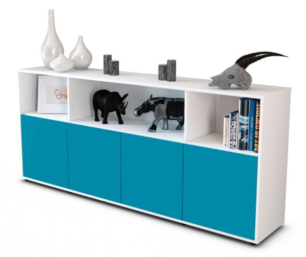 Sideboard Enrica, Türkis (180x79x35cm)