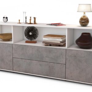 Sideboard Enza, Beton (180x79x35cm)