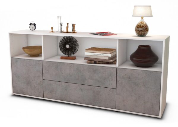 Sideboard Enza, Beton (180x79x35cm)