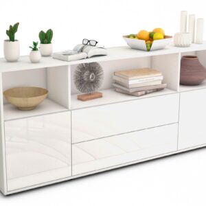 Sideboard Enza, Weiß (180x79x35cm)