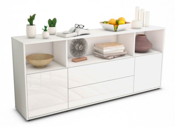 Sideboard Enza, Weiß (180x79x35cm)