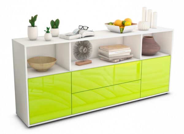 Sideboard Enza, Grün (180x79x35cm)