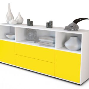Sideboard Enza, Gelb (180x79x35cm)