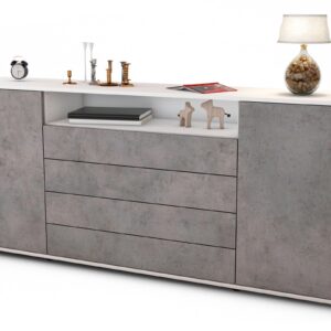Sideboard Enzo, Beton (180x79x35cm)