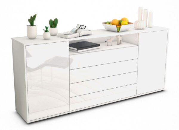 Sideboard Enzo, Weiß (180x79x35cm)