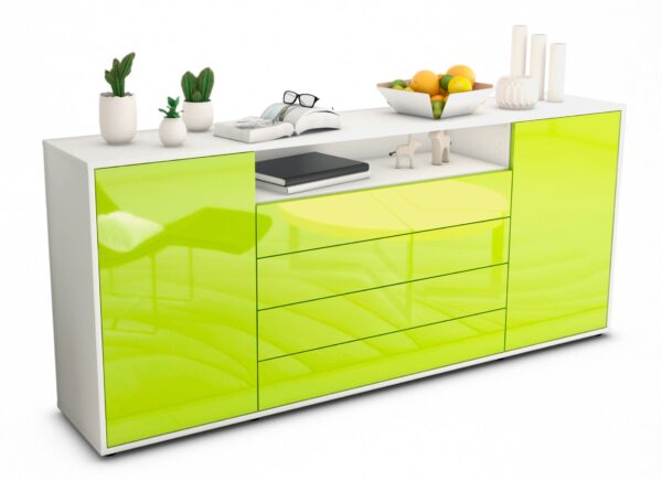 Sideboard Enzo, Grün (180x79x35cm)