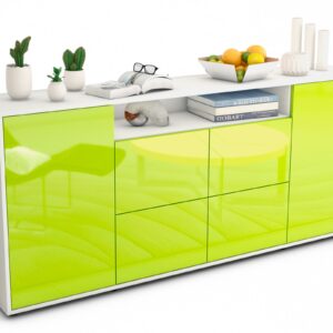 Sideboard Ephenia, Grün (180x79x35cm)