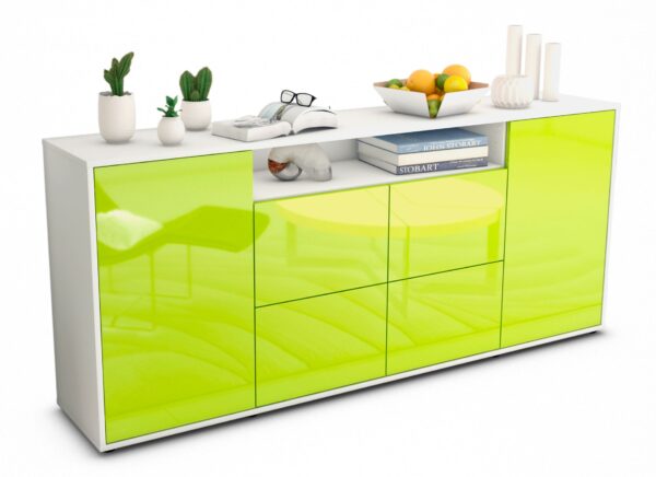Sideboard Ephenia, Grün (180x79x35cm)