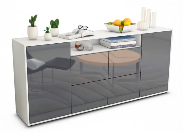 Sideboard Ephenia, Grau (180x79x35cm)