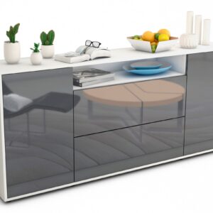 Sideboard Erina, Grau (180x79x35cm)