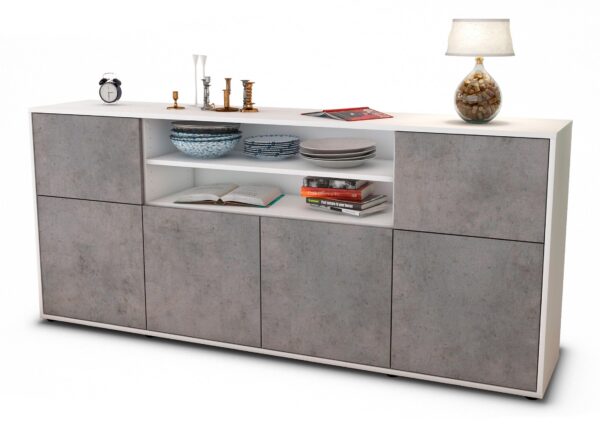 Sideboard Ermelina, Beton (180x79x35cm)
