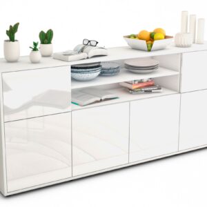 Sideboard Ermelina, Weiß (180x79x35cm)