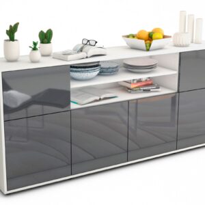 Sideboard Ermelina, Grau (180x79x35cm)