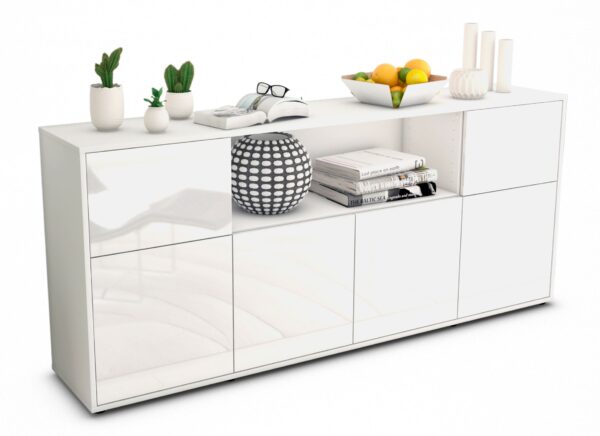 Sideboard Ermentrude, Weiß (180x79x35cm)