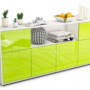 Sideboard Ermentrude, Grün (180x79x35cm)