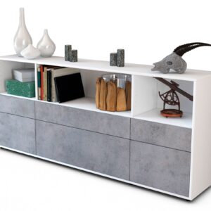Sideboard Estella, Beton (180x79x35cm)