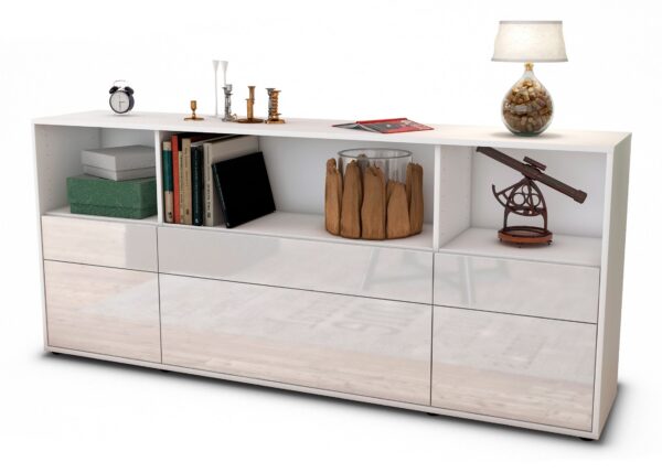 Sideboard Estella, Weiß (180x79x35cm)