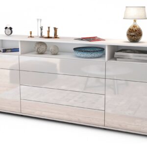 Sideboard Evelina, Weiß (180x79x35cm)
