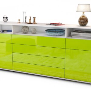 Sideboard Evelina, Grün (180x79x35cm)