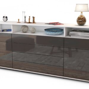 Sideboard Evelina, Grau (180x79x35cm)