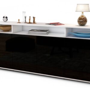 Sideboard Evita, Schwarz (180x79x35cm)
