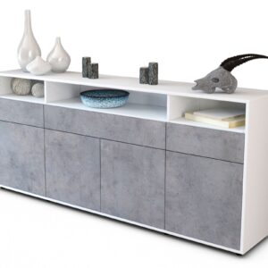 Sideboard Ezia, Beton (180x79x35cm)