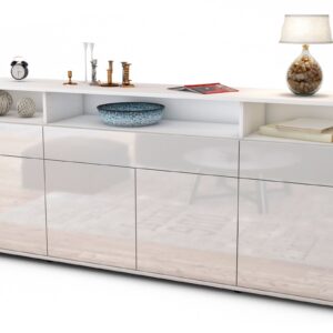 Sideboard Ezia, Weiß (180x79x35cm)