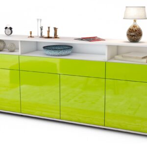 Sideboard Ezia, Grün (180x79x35cm)