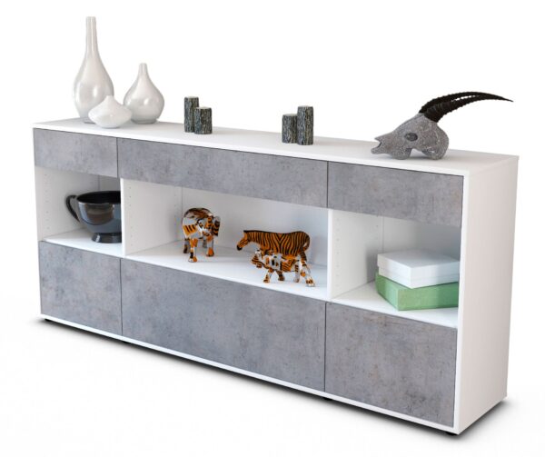 Sideboard Fabiana, Beton (180x79x35cm)