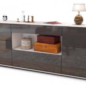 Sideboard Fabiola, Grau (180x79x35cm)
