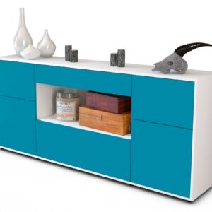 Sideboard Fabiola, Türkis (180x79x35cm)