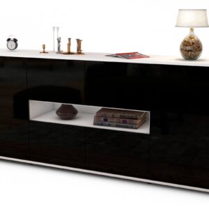 Sideboard Farina, Schwarz (180x79x35cm)
