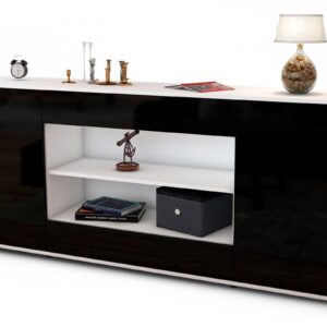 Sideboard Feli, Schwarz (180x79x35cm)