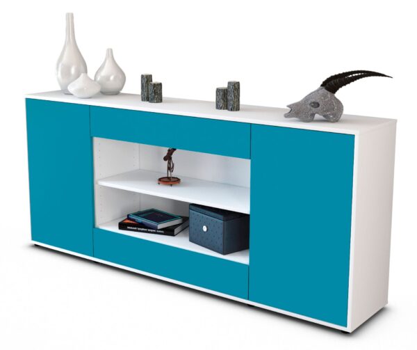 Sideboard Feli, Türkis (180x79x35cm)