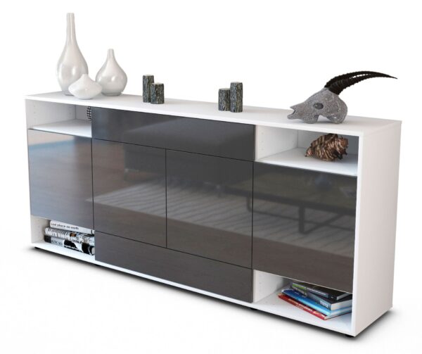 Sideboard Felicia, Grau (180x79x35cm)