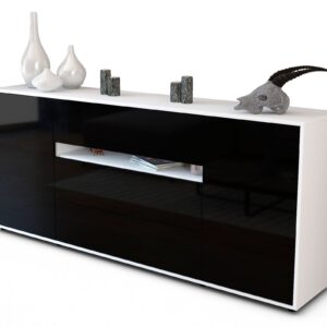 Sideboard Fernanda, Schwarz (180x79x35cm)