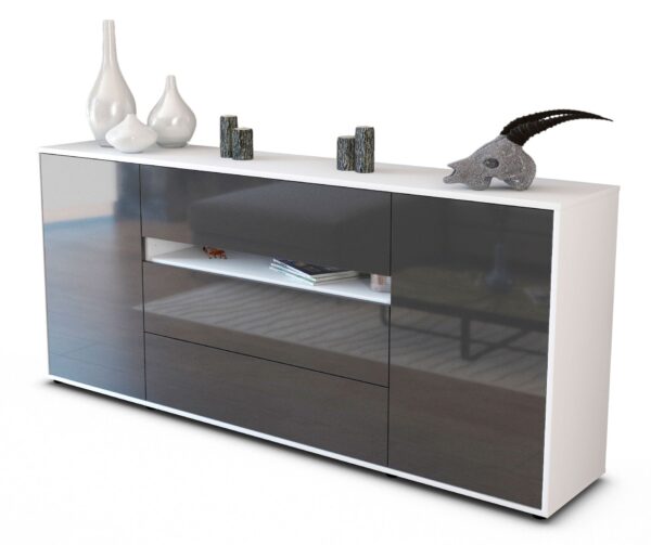Sideboard Fernanda, Grau (180x79x35cm)