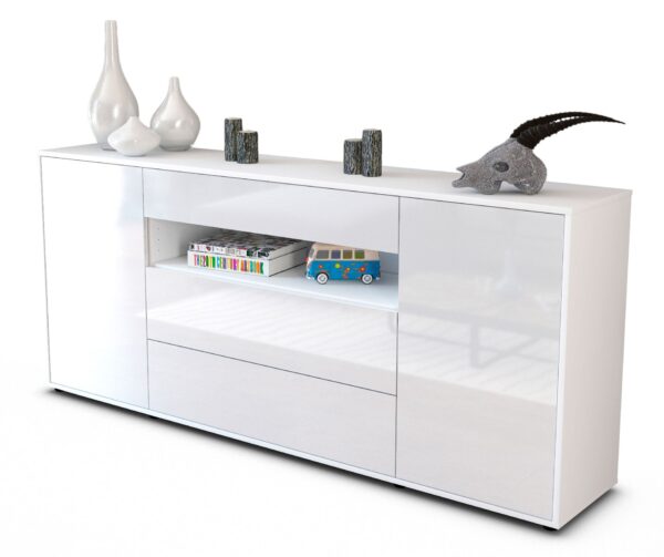 Sideboard Filippa, Weiß (180x79x35cm)