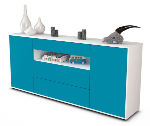Sideboard Filippa, Türkis (180x79x35cm)