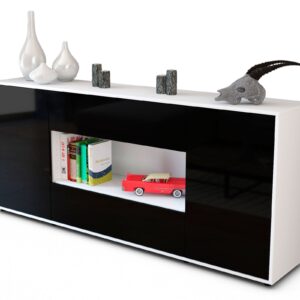 Sideboard Filomena, Schwarz (180x79x35cm)
