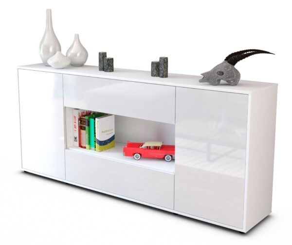 Sideboard Filomena, Weiß (180x79x35cm)