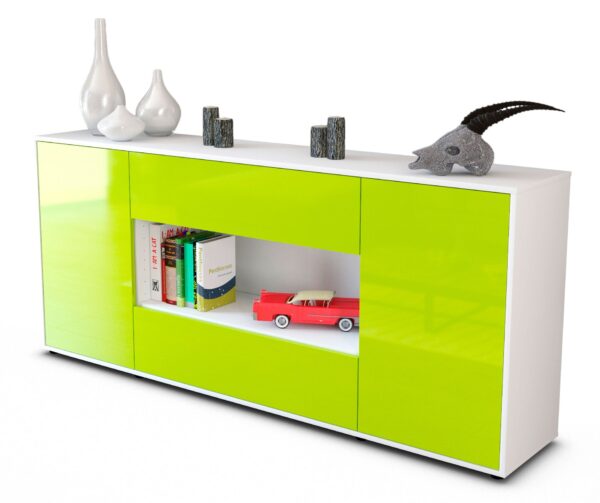 Sideboard Filomena, Grün (180x79x35cm)