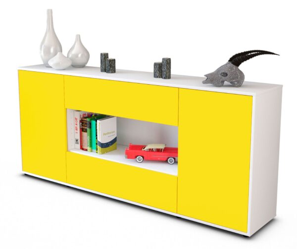 Sideboard Filomena, Gelb (180x79x35cm)