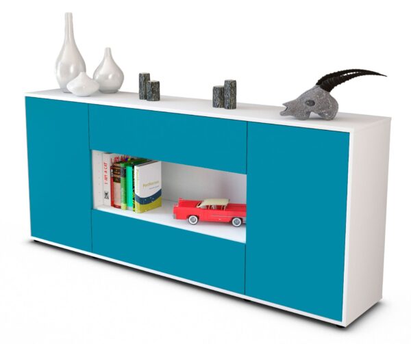 Sideboard Filomena, Türkis (180x79x35cm)