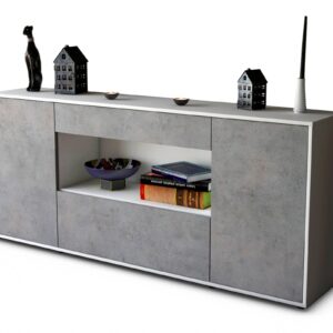 Sideboard Fiora, Beton (180x79x35cm)