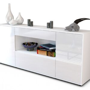 Sideboard Fiora, Weiß (180x79x35cm)